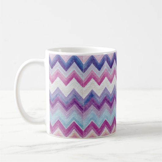 Zig Zag Pastel Multicolors Koffiemok (Links)