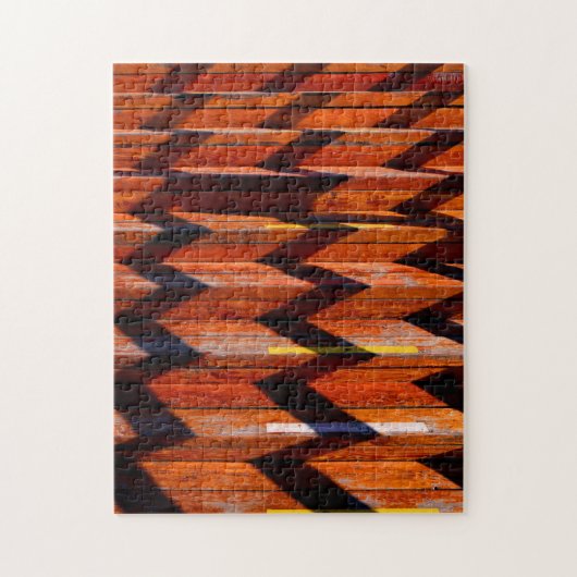 Zig Zag Patroon Houten Trap Legpuzzel (Verticaal)