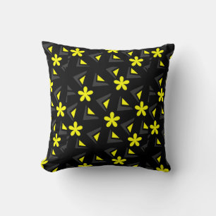 Zig zag patroon met bloemen kussen