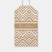 Zig zag patroon met naam cadeaulabel (Voorkant)