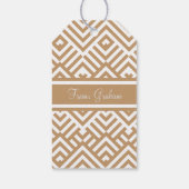 Zig zag patroon met naam cadeaulabel (Achterkant)