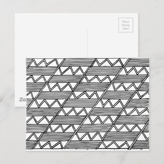 Zig Zag Pattern Briefkaart (Voorkant / Achterkant)