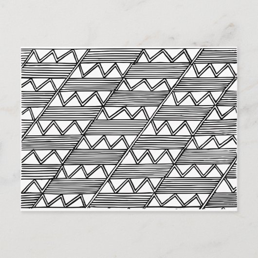 Zig Zag Pattern Briefkaart (Voorkant)