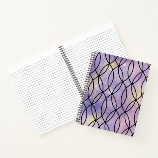 Zig Zag Pattern, Paars Notitieboek (Binnen)