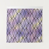 Zig Zag Pattern, Paars Wandkleed (Voorkant)