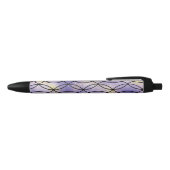 Zig Zag Pattern, Paars Zwarte Inkt Pen (Bovenkant)