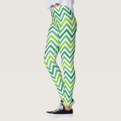 Zig Zag Pattern White Womens Leggings, gestript Leggings (Links)