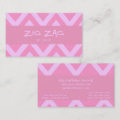 Zig Zag Pink Visitekaartje (Voorkant / Achterkant)