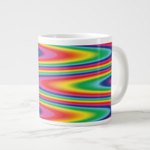Zig Zag Psychedelic Rainbow Pattern Grote Koffiekop