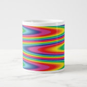Zig Zag Psychedelic Rainbow Pattern Grote Koffiekop (Voorkant)