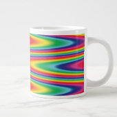 Zig Zag Psychedelic Rainbow Pattern Grote Koffiekop (Rechts)