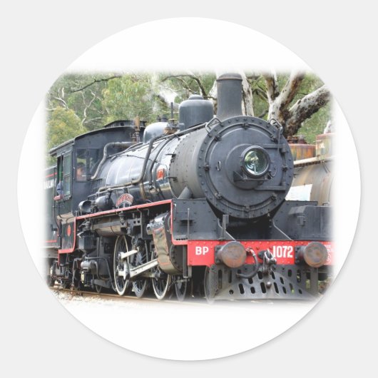 Zig Zag Railway Stoomlocomotief 9J54D-01 Ronde Sticker (Voorkant)