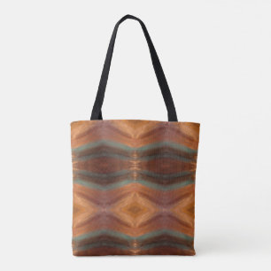 Zig Zag, Southwestern Aztec, inheemse Canvas tas