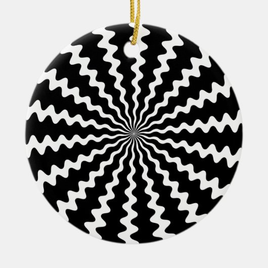 Zig Zag Spiral Disk Ornament (Voorkant)