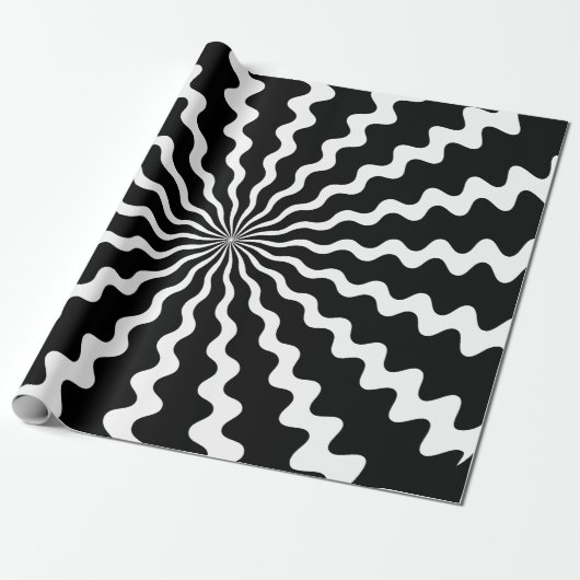 Zig Zag Spiral Wrapping Paper Cadeaupapier (Uitgerold)