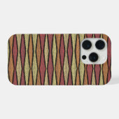 Zig Zag Stof Look Hoesje iPhone Hoesje (Achterkant horizontaal)