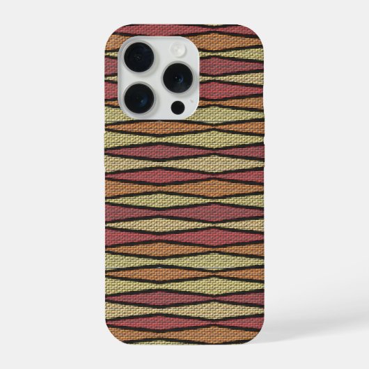 Zig Zag Stof Look Hoesje iPhone Hoesje (Achterkant)