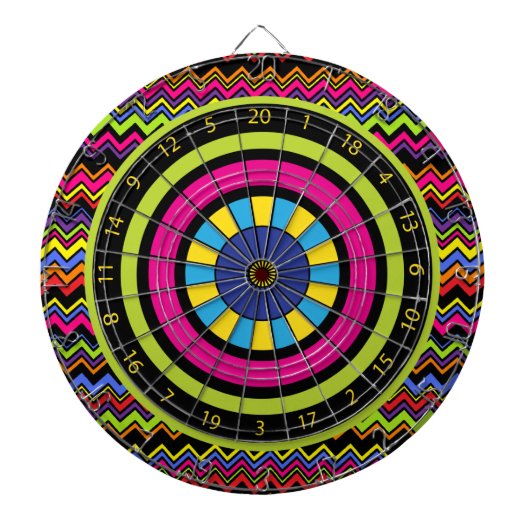Zig Zag Streep Dartbord (Voorkant)