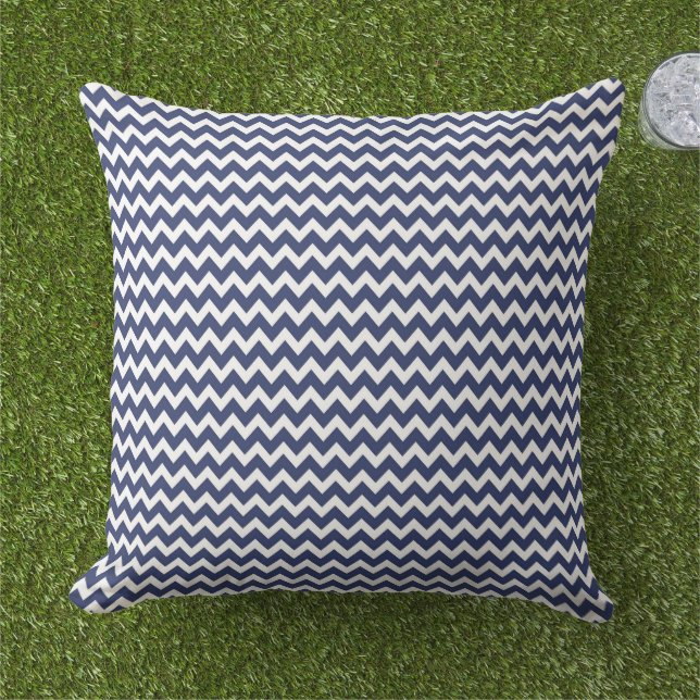 Zig Zag Strepen Buitenkussen (Gras)