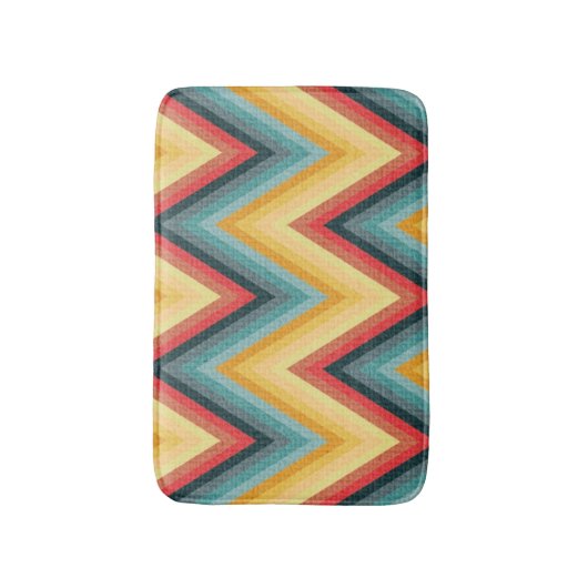 Zig Zag Striped Background 2 Badmat (Voorkant Verticaal)