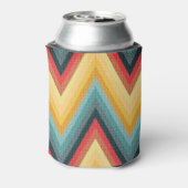 Zig Zag Striped Background 2 Blikjeskoeler (Blikje Achterkant)
