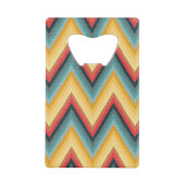 Zig Zag Striped Background 2 Creditkaart Flessenopener (Voorkant)