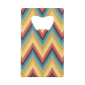 Zig Zag Striped Background 2 Creditkaart Flessenopener (Achterkant)
