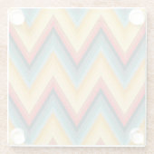 Zig Zag Striped Background 2 Glazen Onderzetter (Achterkant)