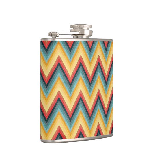 Zig Zag Striped Background 2 Heupfles (Rechts)