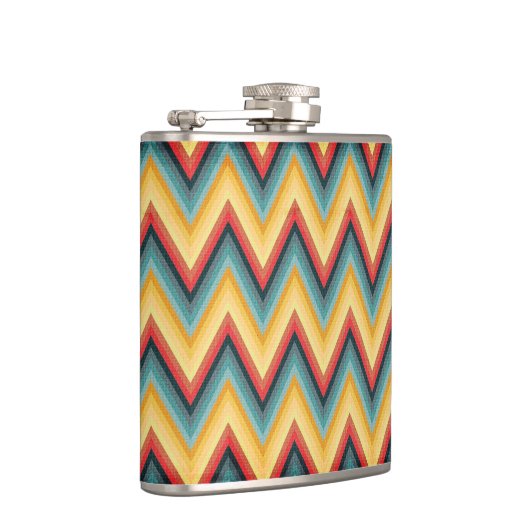 Zig Zag Striped Background 2 Heupfles (Rechts)