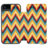 Zig Zag Striped Background 2 Incipio iPhone Portemonnee Hoesje (Agenda Open)