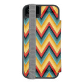 Zig Zag Striped Background 2 Incipio iPhone Portemonnee Hoesje (Agenda Achterkant)