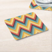 Zig Zag Striped Background 2 Kartonnen Onderzetters (Schuin)