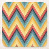 Zig Zag Striped Background 2 Kartonnen Onderzetters (Voorkant)