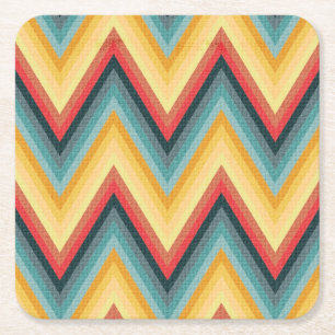 Zig Zag Striped Background 2 Kartonnen Onderzetters