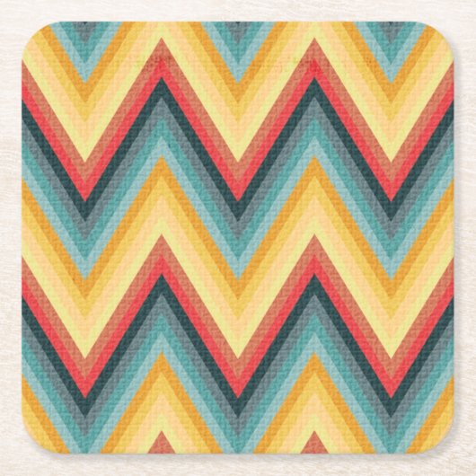 Zig Zag Striped Background 2 Kartonnen Onderzetters (Voorkant)