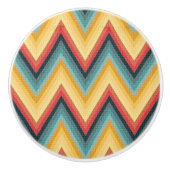 Zig Zag Striped Background 2 Keramische Knop (Voorkant)