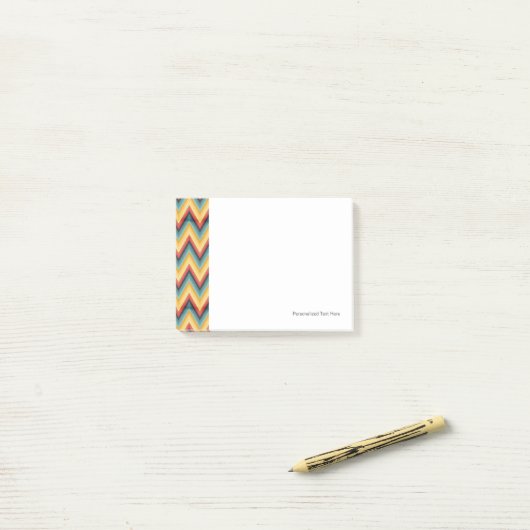 Zig Zag Striped Background 2 Post-it® Notes (Op bureau)