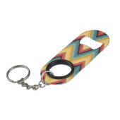 Zig Zag Striped Background 2 Sleutelhanger Flessenopener (Voorkant Gekanteld)