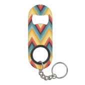 Zig Zag Striped Background 2 Sleutelhanger Flessenopener (Achterkant)