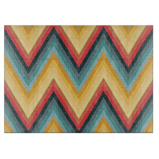 Zig Zag Striped Background 2 Snijplank (Voorkant)