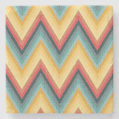 Zig Zag Striped Background 2 Stenen Onderzetter (Voorkant)
