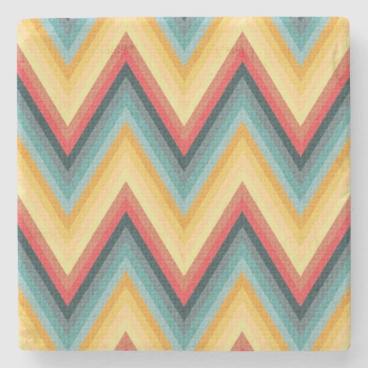 Zig Zag Striped Background 2 Stenen Onderzetter (Voorkant)