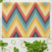 Zig Zag Striped Background 2 Theedoek (Gevouwen)