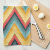 Zig Zag Striped Background 2 Theedoek (Quarter Fold)