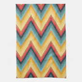 Zig Zag Striped Background 2 Theedoek (Verticaal)