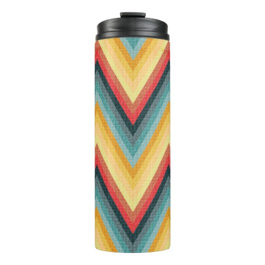 Zig Zag Striped Background 2 Thermosbeker (Voorkant)