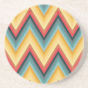 Zig Zag Striped Background 2 Zandsteen Onderzetter