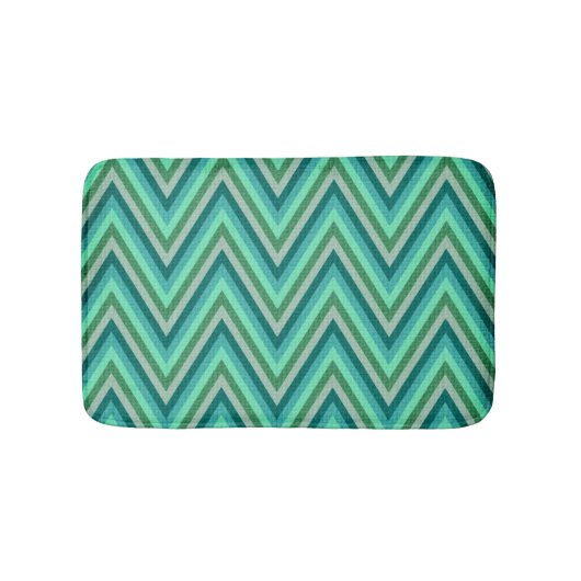 Zig Zag Striped Background Badmat (Voorkant)