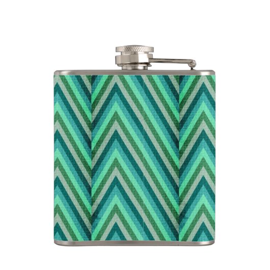 Zig Zag Striped Background Heupfles (Achterkant)